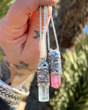 California Pink Tourmaline Desert Eye Talisman Necklace